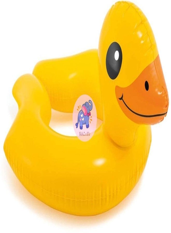 KidsZeeNie® Inflatable Swimming Tube Ring for Kids | Anti-Flip Pool Floater for Toddlers| | Fun Animal-Themed Swim Trainer for Water Play | Summer Beach & Lake Adventures-3-6 Yrs (33IN) (Duck) - Image 1